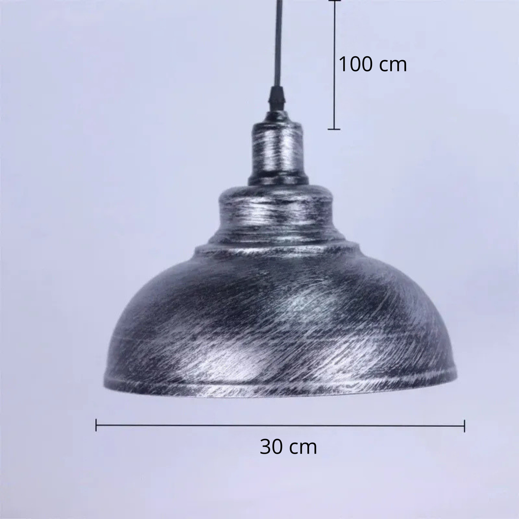 Suspension Luminaire Industrielle en Métal Vintage 30cm