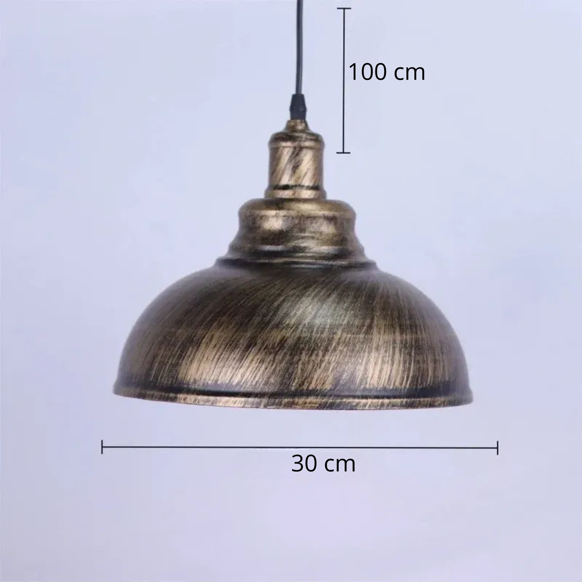 Suspension Luminaire Industrielle en Métal Vintage 30cm