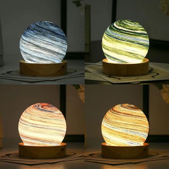 Lampe de Chevet Boule de Cristal Planète