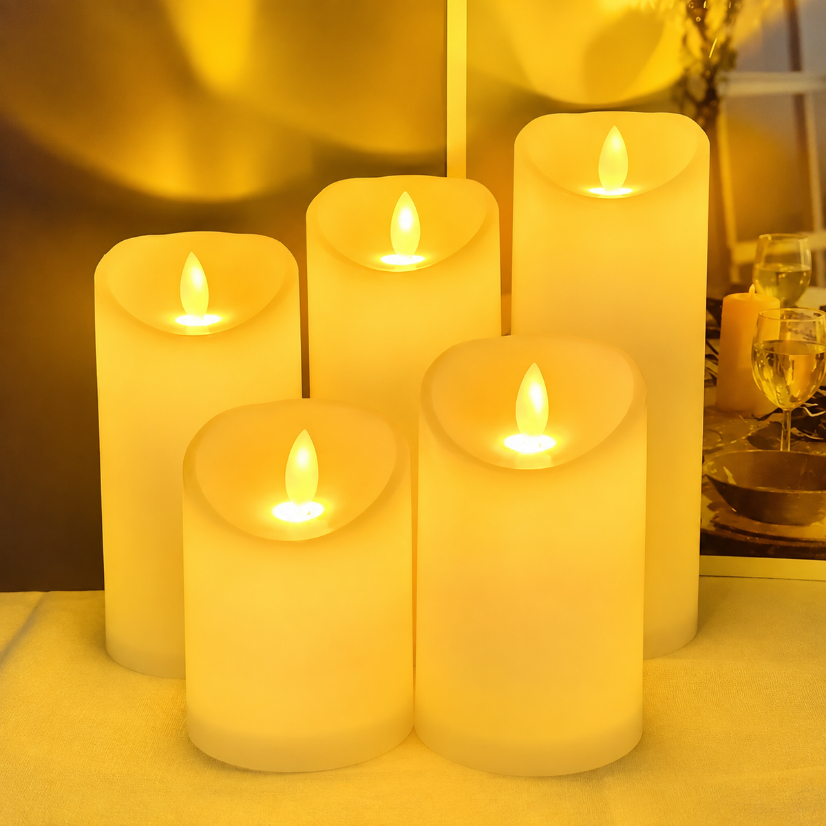 Bougie LED Électronique à Flamme Vacillante