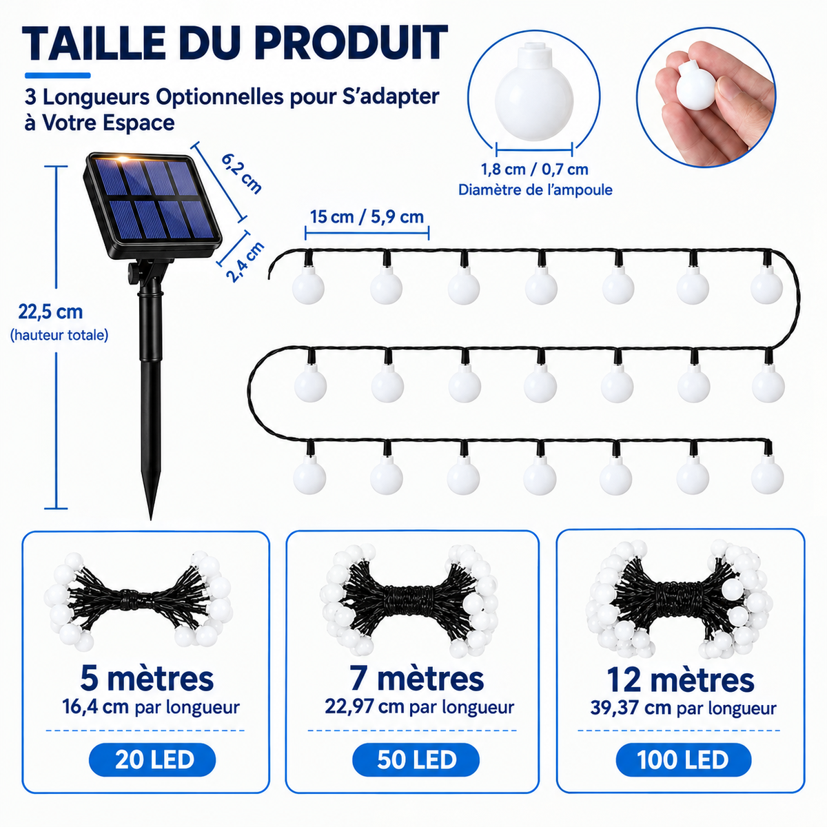 Guirlande Lumineuse Solaire Extérieure Guinguette
