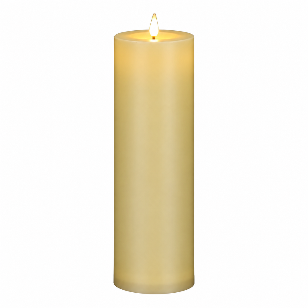 Grande Bougie LED Cylindrique à Piles