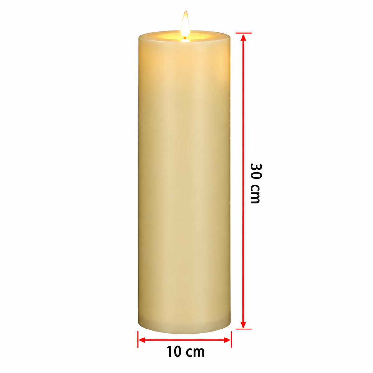 Grande Bougie LED Cylindrique à Piles