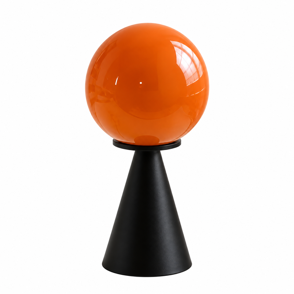 Lampe de Chevet Globe en Verre & Pied Conique