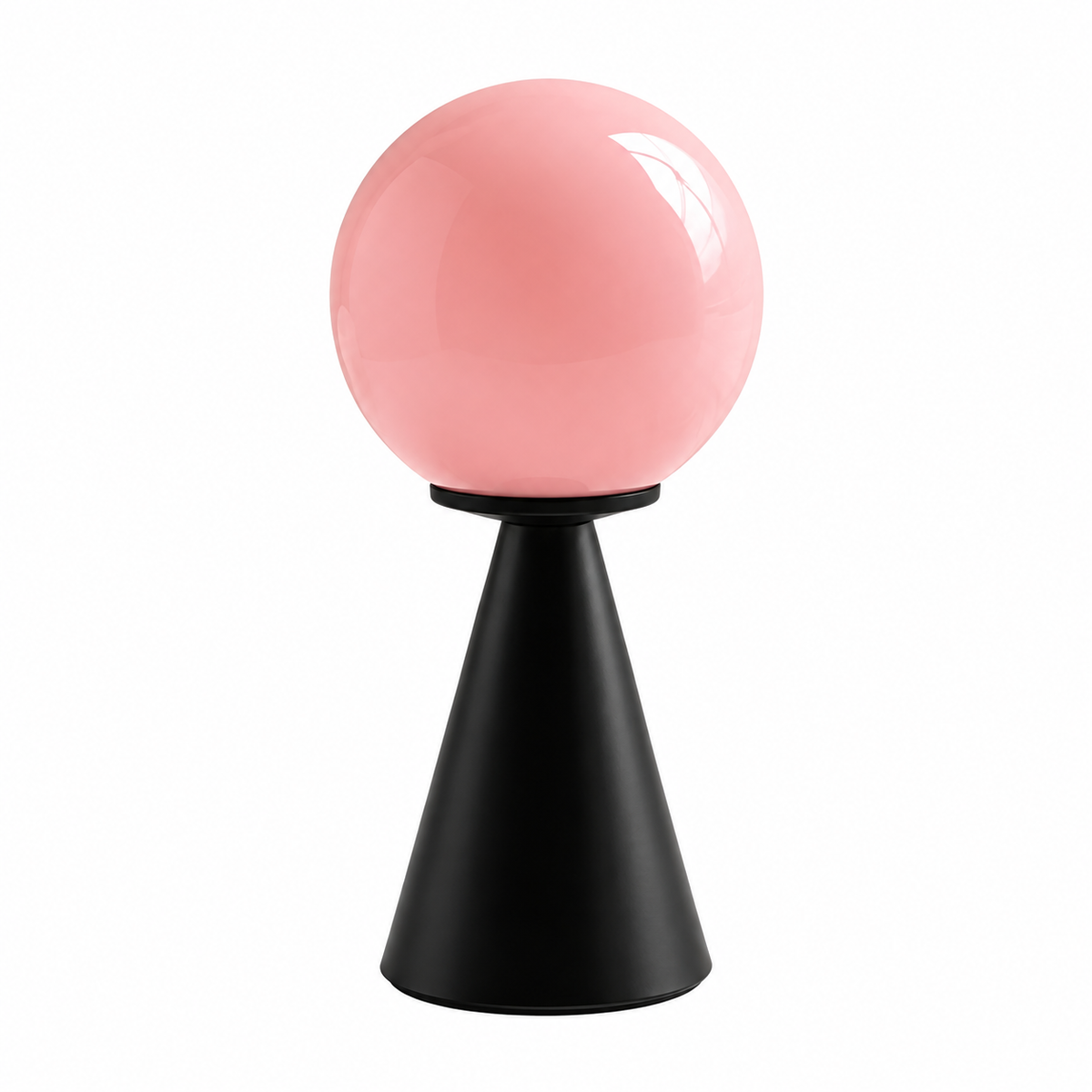 Lampe de Chevet Globe en Verre & Pied Conique
