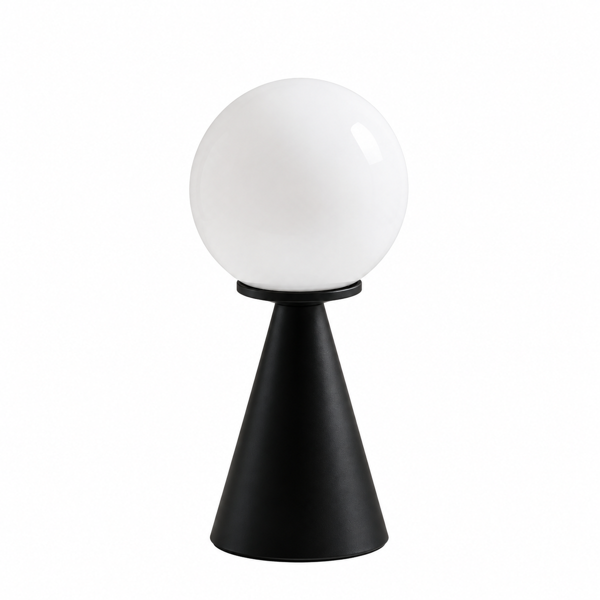 Lampe de Chevet Globe en Verre & Pied Conique