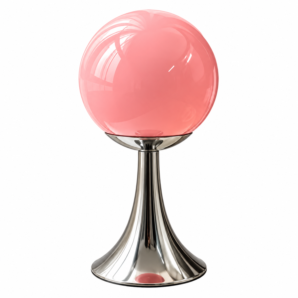 Lampe de Chevet Globe en Verre & Pied Trompette