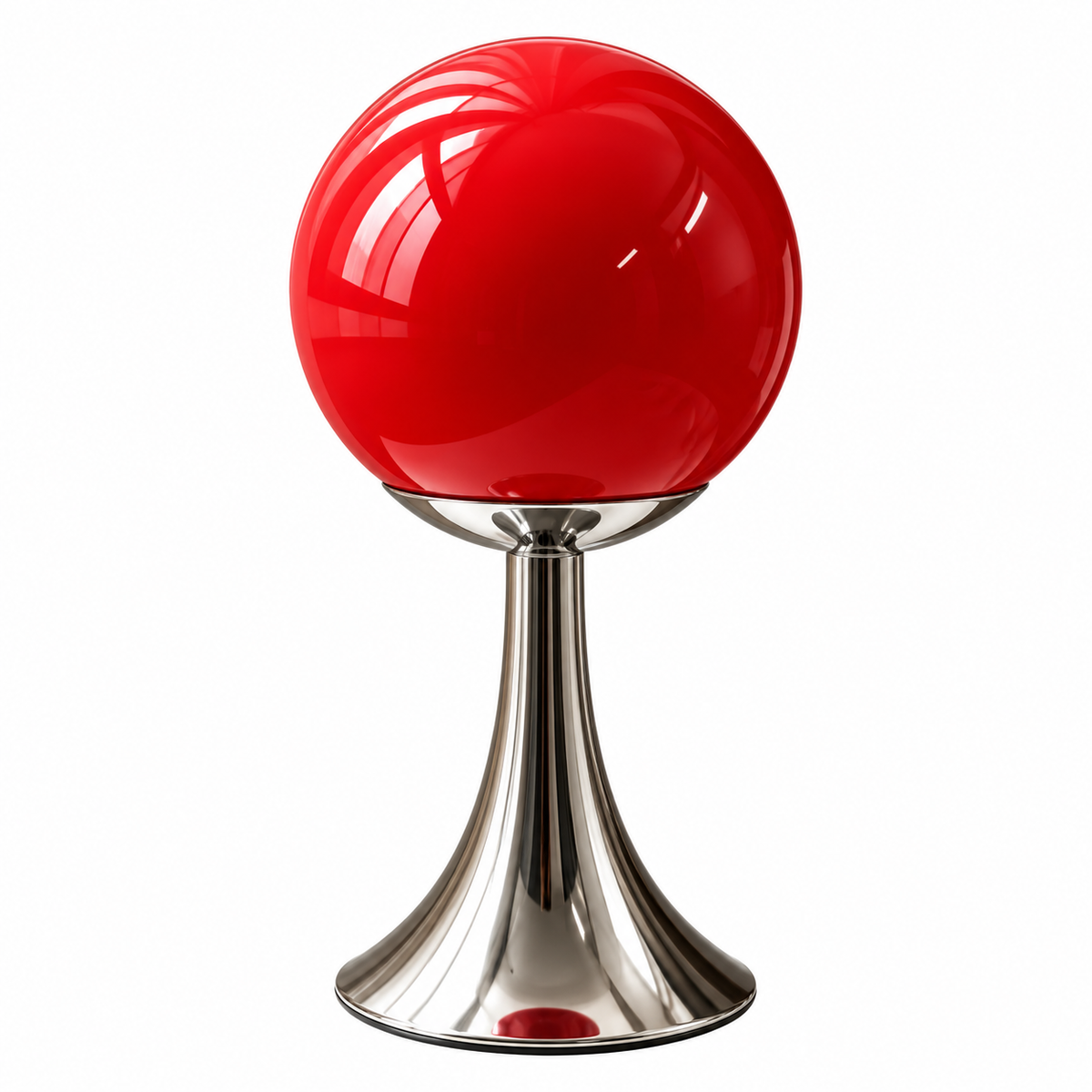 Lampe de Chevet Globe en Verre & Pied Trompette