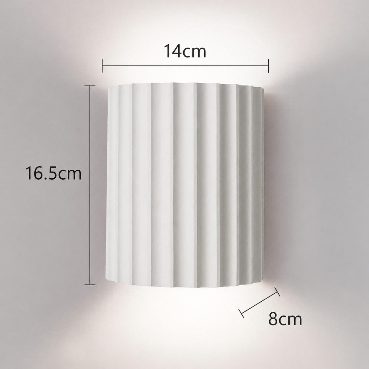 Applique Murale Striée en Résine