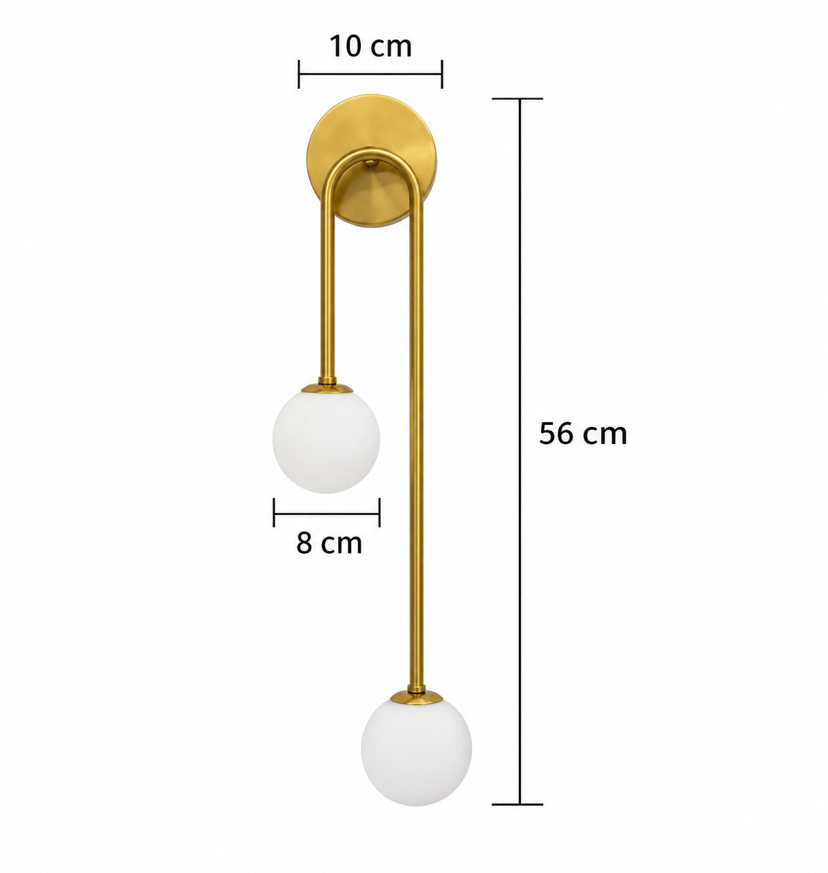 Applique Murale Poulie & Globes en Verre