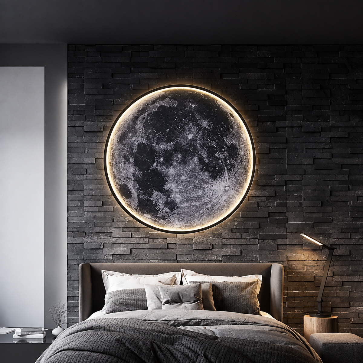 Applique Murale LED Lune 3D