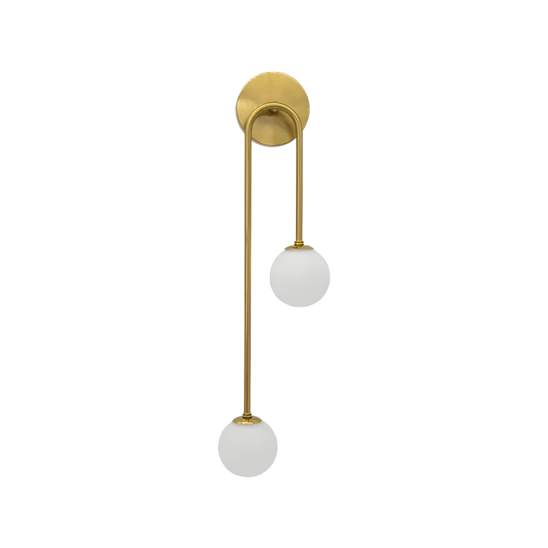Applique Murale Poulie & Globes en Verre