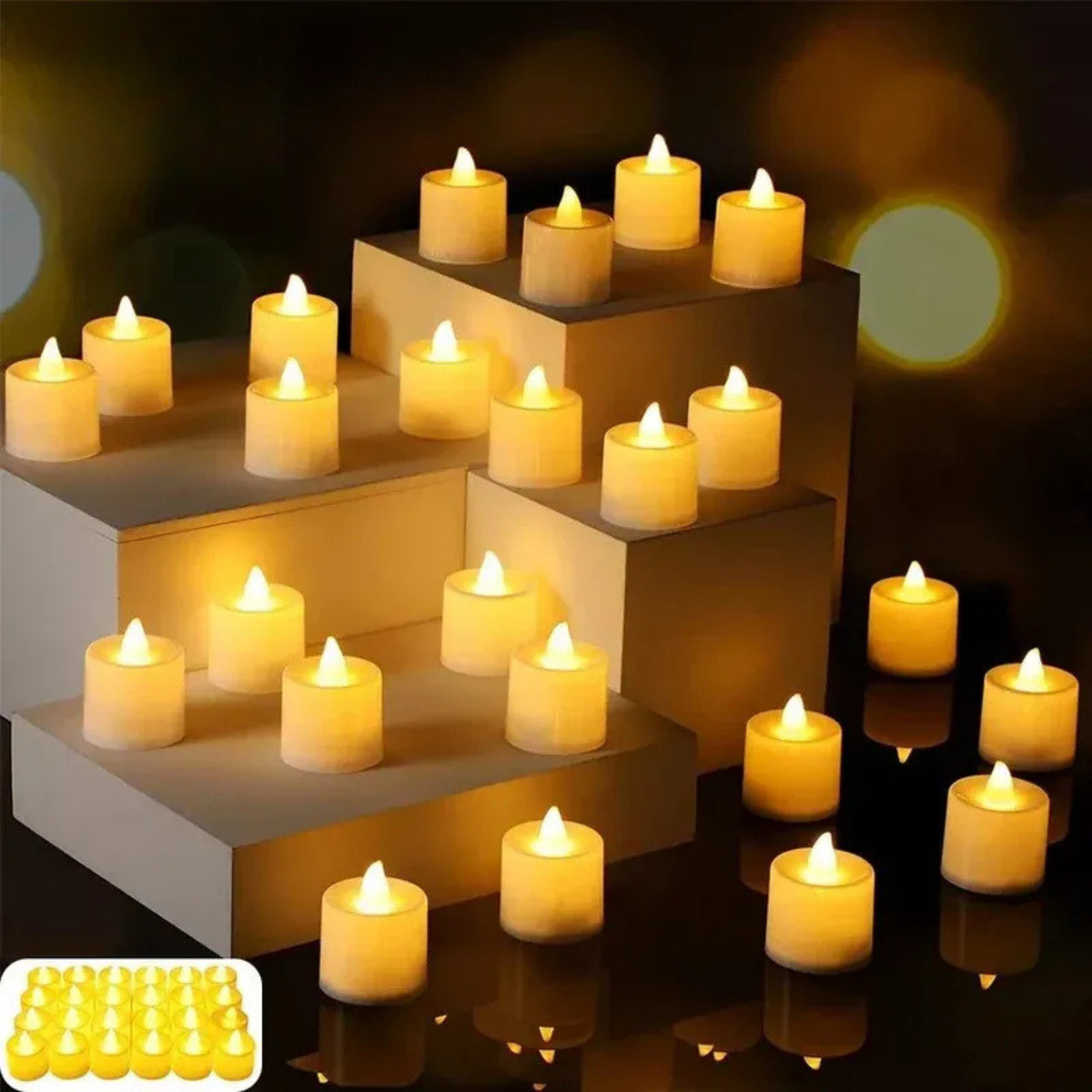 Mini Bougies Chauffe-Plat LED Sans Flamme