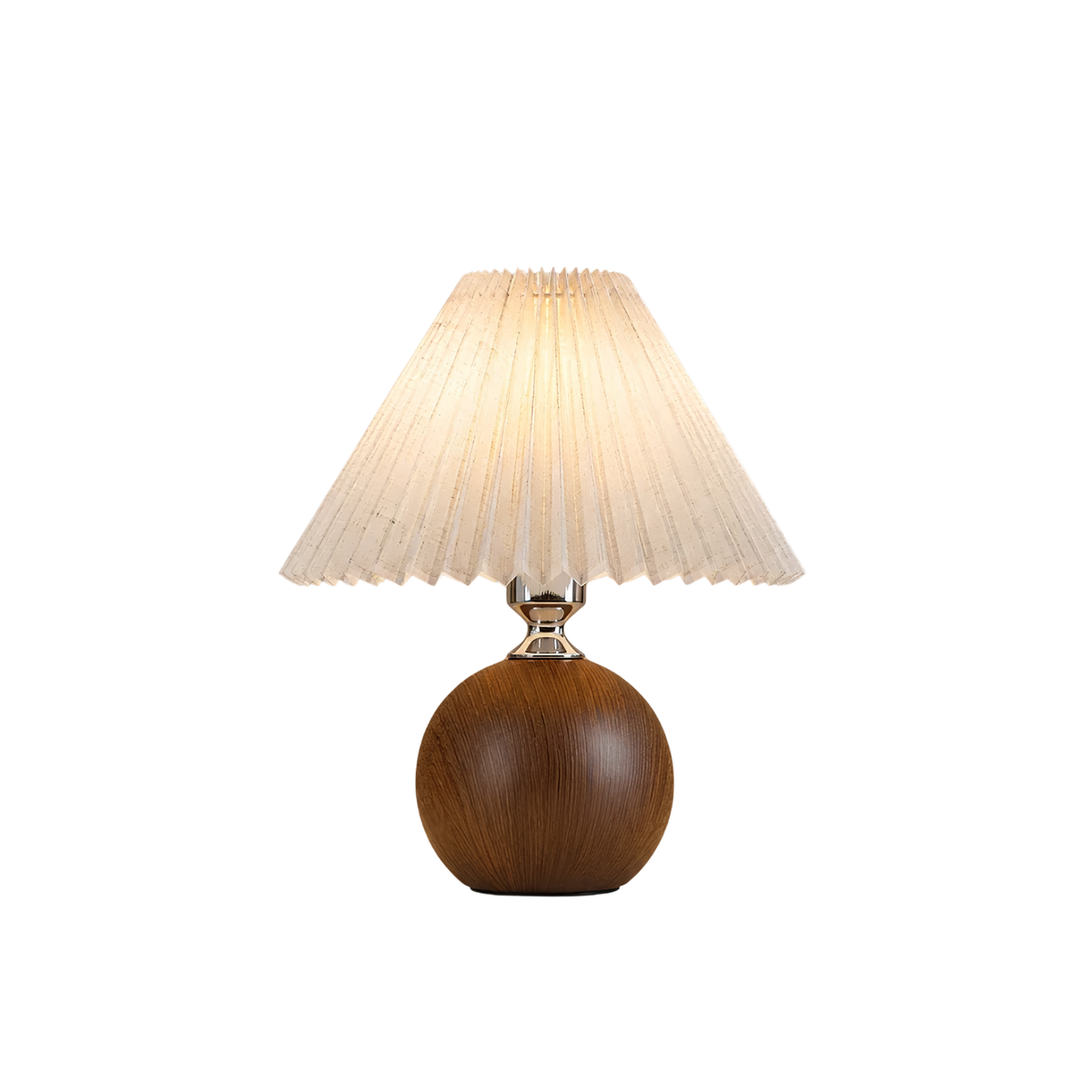 Lampe de Chevet Boule en Bois