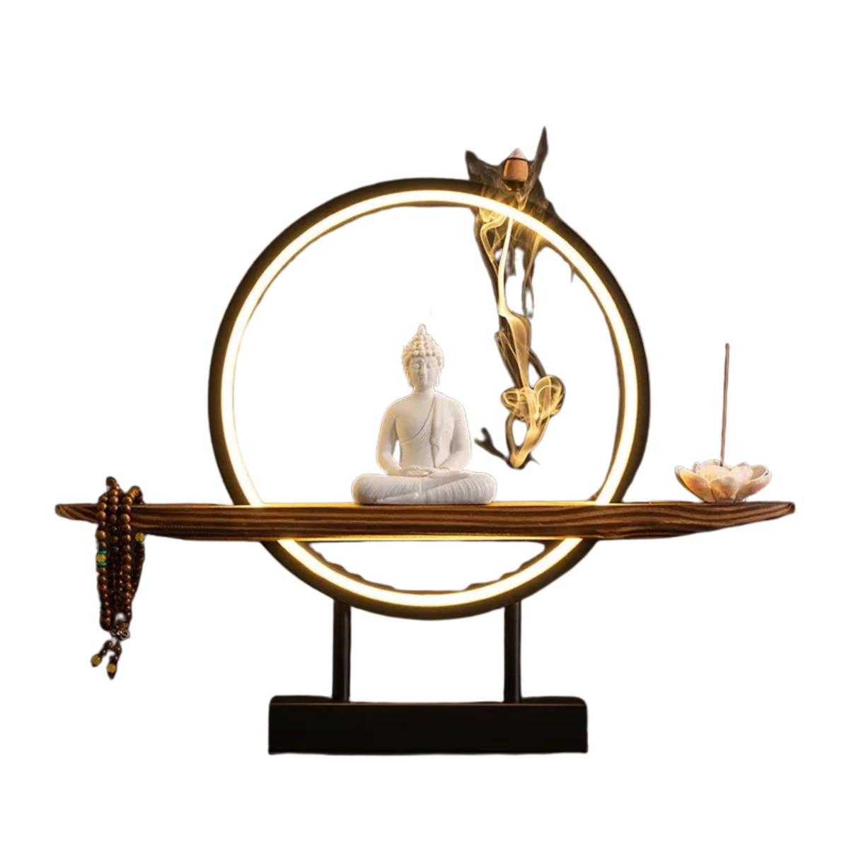 Brûle-Encens Bouddha LED Anneau Lumineux