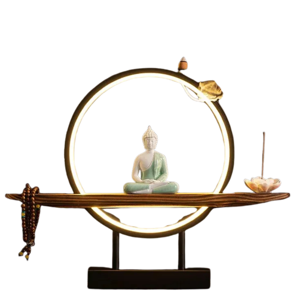 Brûle-Encens Bouddha LED Anneau Lumineux