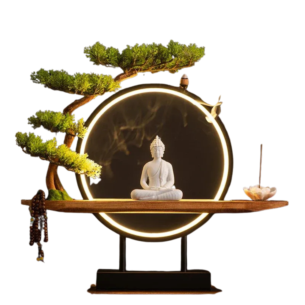 Brûle-Encens Bouddha LED Anneau Lumineux