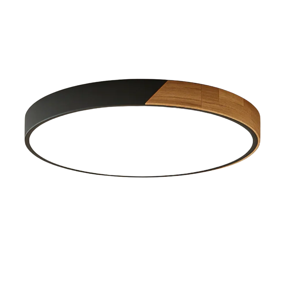 Plafonnier LED Bois & Métal Extra-Plat