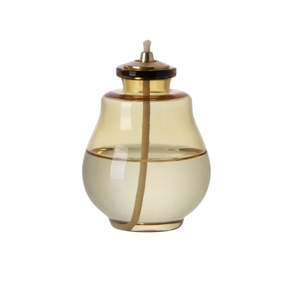 Lampe à Huile en Verre Coloré Vintage