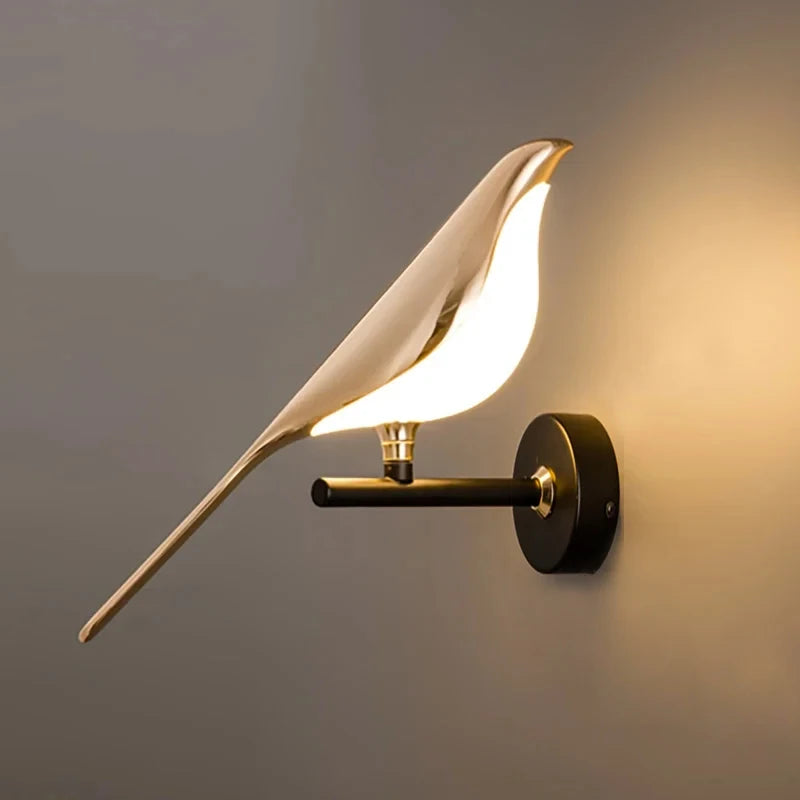 Applique Murale Oiseaux Dorés LED