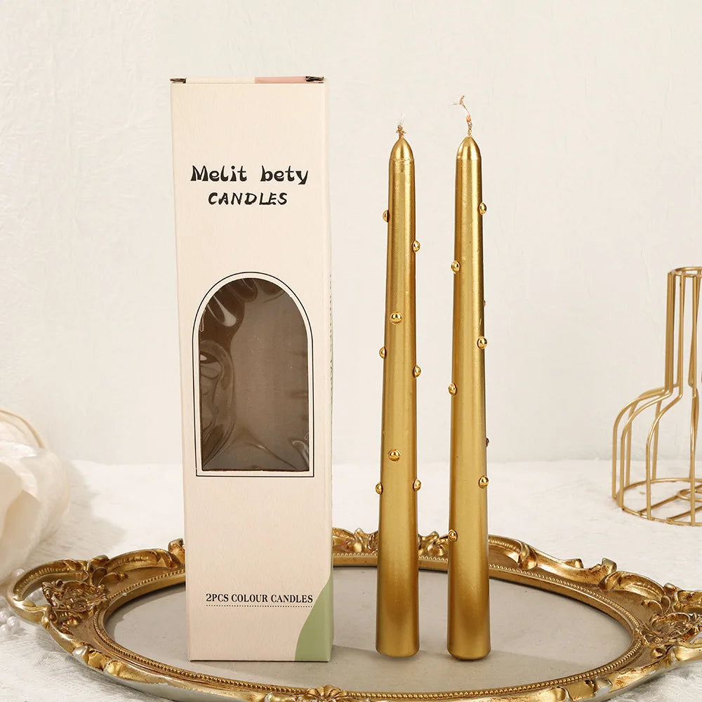 Bougies Fines Torsadées & Perlées