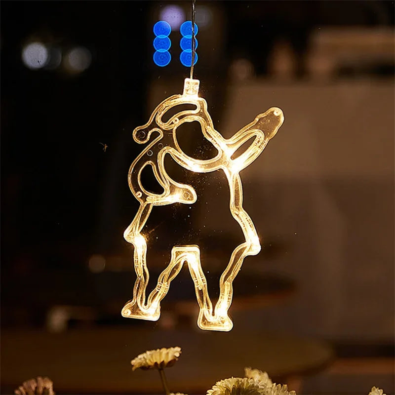 Suspension Lumineuse de Noël à Ventouse