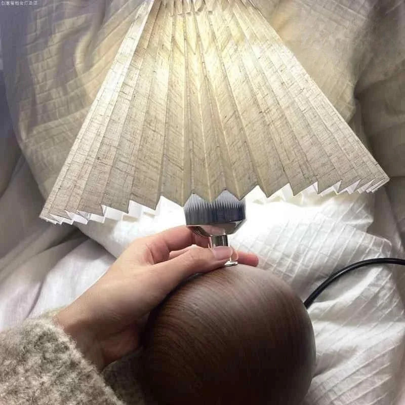 Lampe de Chevet Boule en Bois