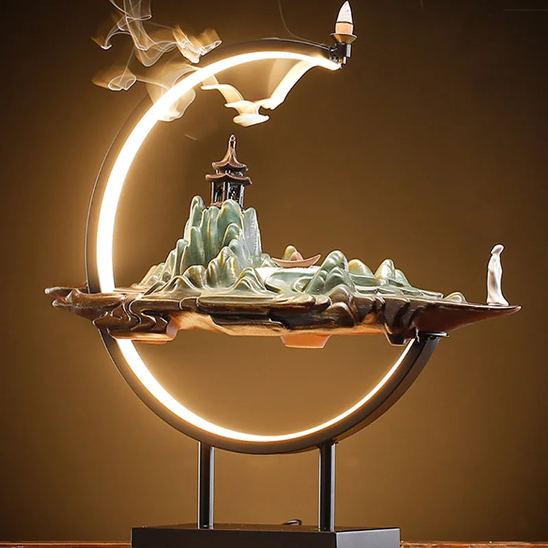Brûle-Encens Cascade LED Anneau Lumineux