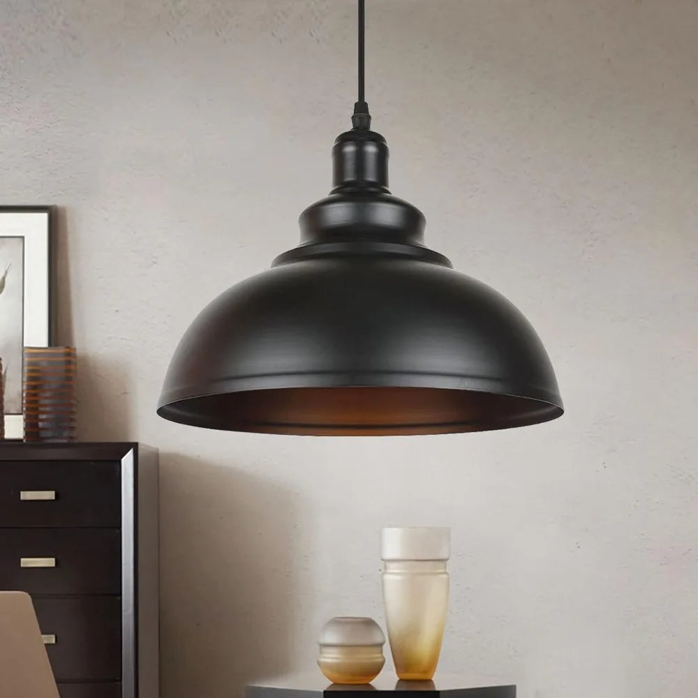 Suspension Luminaire Industrielle en Métal Vintage 30cm
