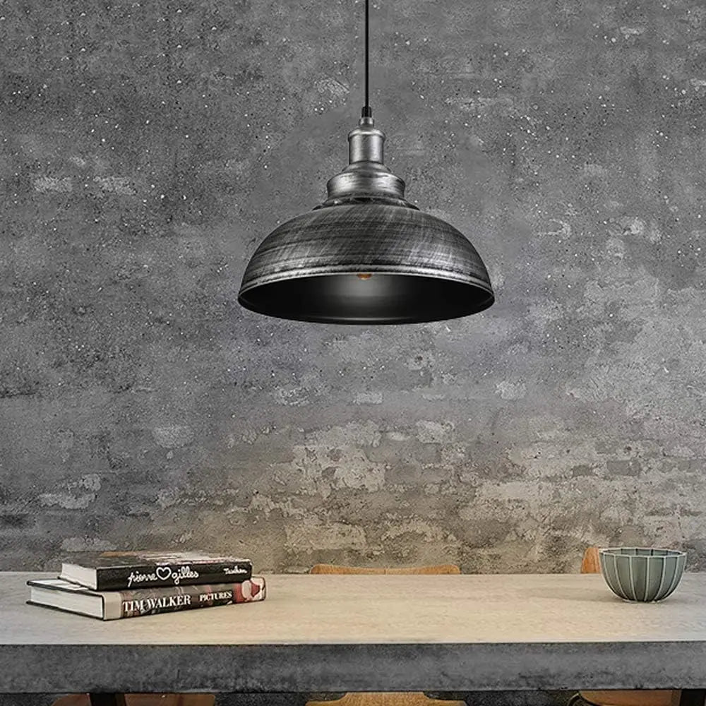 Suspension Luminaire Industrielle en Métal Vintage 30cm