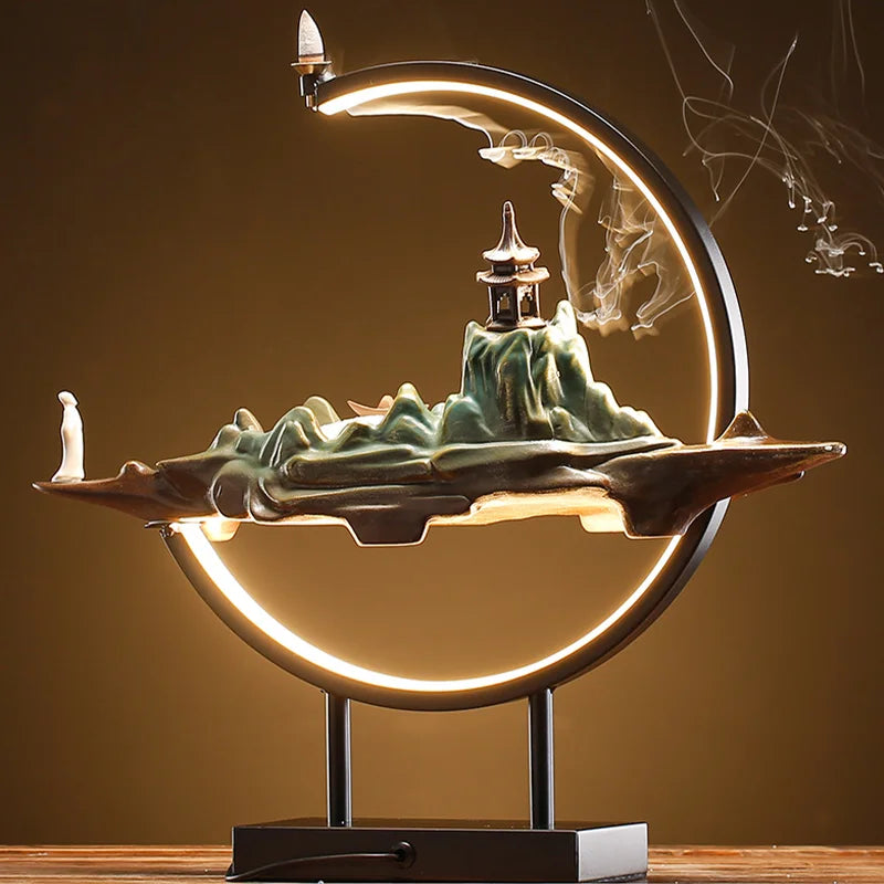 Brûle-Encens Cascade LED Anneau Lumineux