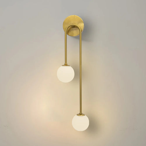 Applique Murale Poulie & Globes en Verre