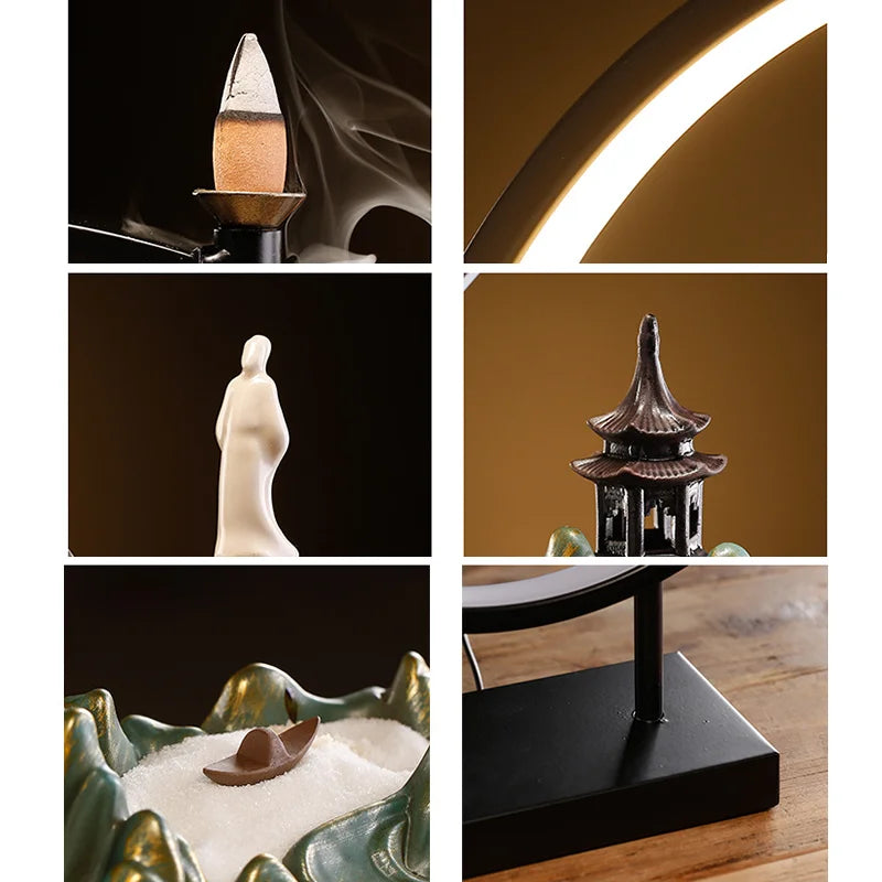 Brûle-Encens Cascade LED Anneau Lumineux