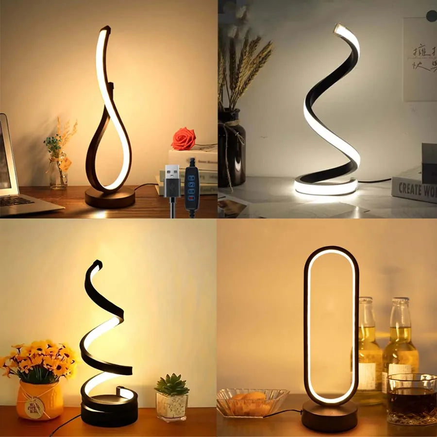 Lampe de Chevet Spirale LED Design