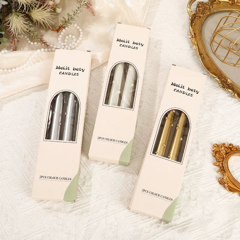 Bougies Fines Torsadées & Perlées