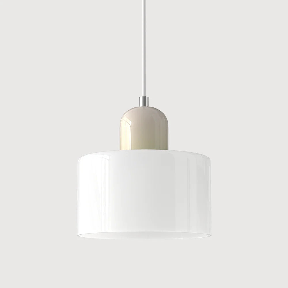 Suspension Design Bauhaus en Verre Coloré