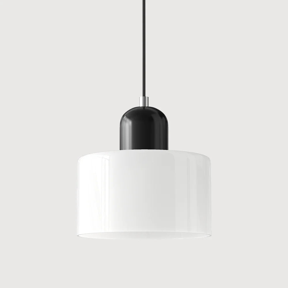 Suspension Design Bauhaus en Verre Coloré