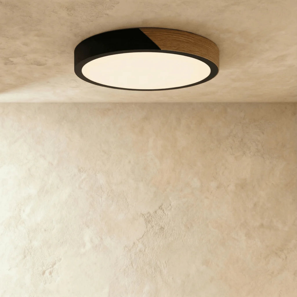 Plafonnier LED Bois & Métal Extra-Plat
