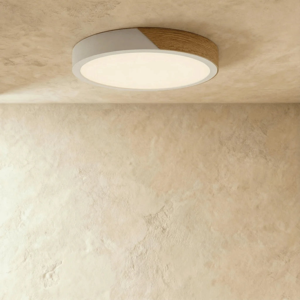 Plafonnier LED Bois & Métal Extra-Plat
