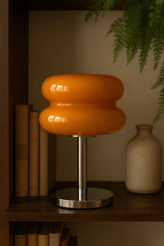 Lampe de Table Champignon en Verre Soufflé