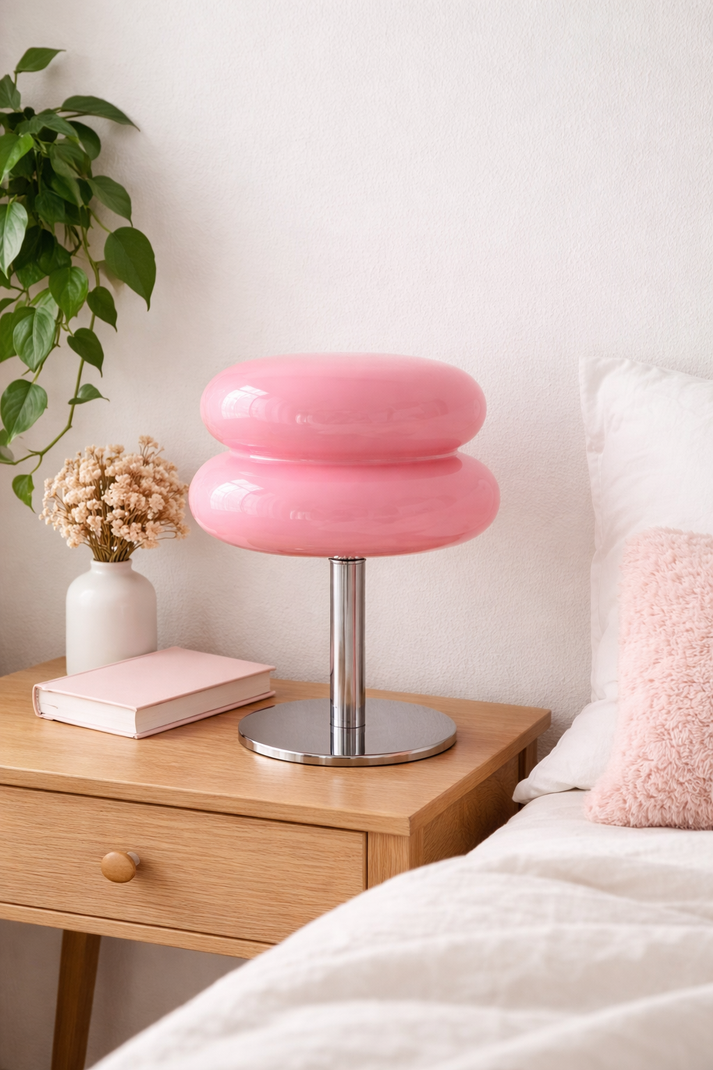 Lampe de Table Champignon en Verre Soufflé