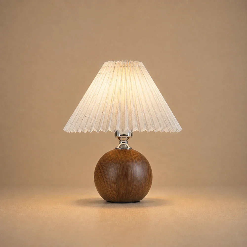 Lampe de Chevet Boule en Bois