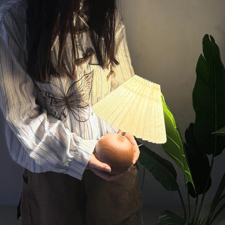 Lampe de Chevet Boule en Bois