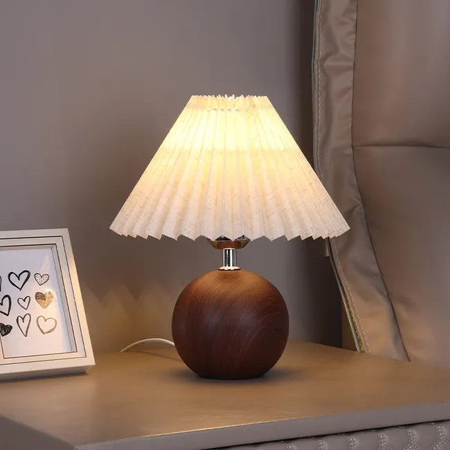 Lampe de Chevet Boule en Bois