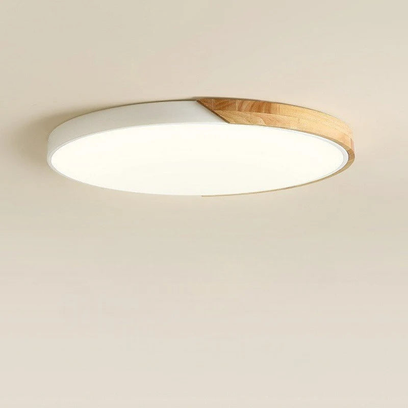 Plafonnier LED Bois & Métal Extra-Plat