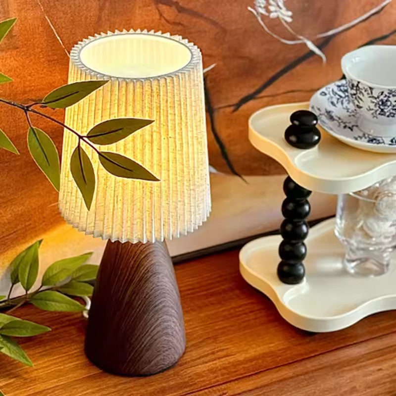 Lampe de Chevet Plissée en Céramique