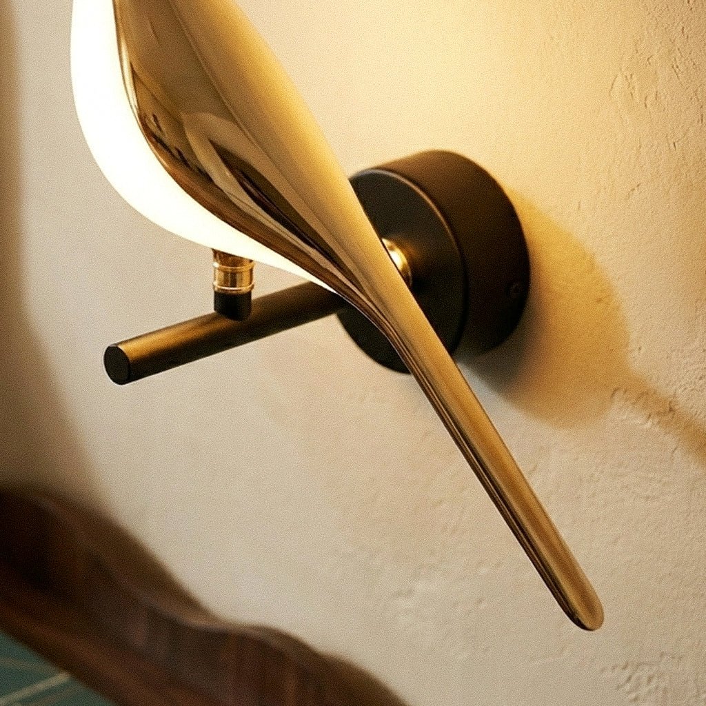 Applique Murale Oiseaux Dorés LED