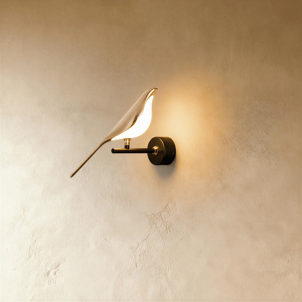 Applique Murale Oiseaux Dorés LED