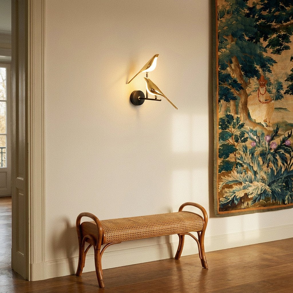 Applique Murale Oiseaux Dorés LED