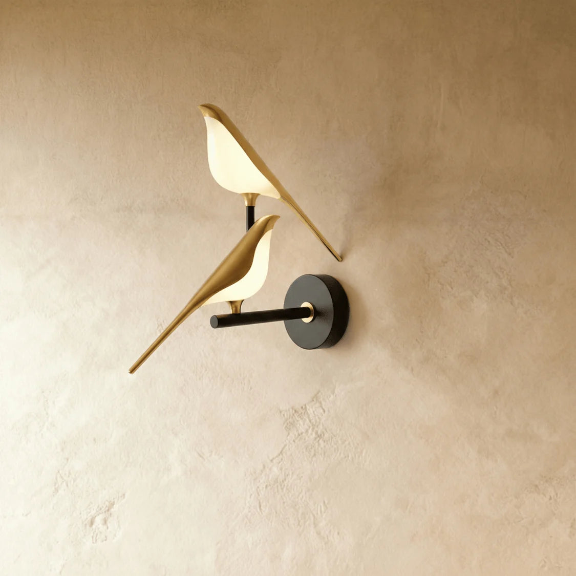 Applique Murale Oiseaux Dorés LED